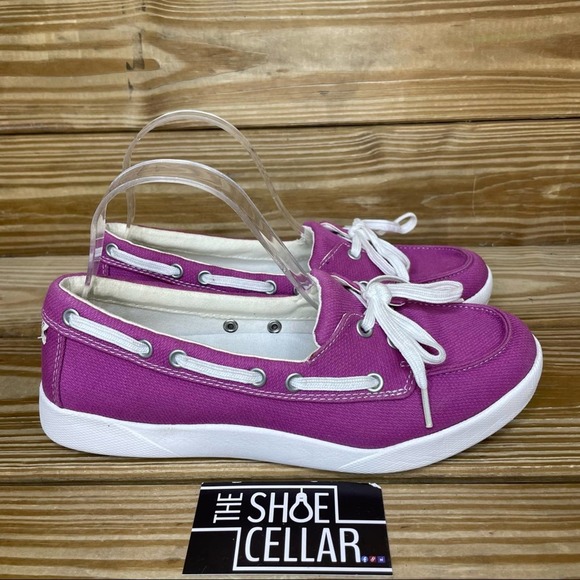 L.L. Bean Shoes Llbean Womens 9 Slip On Boat Shoes Bright Pink